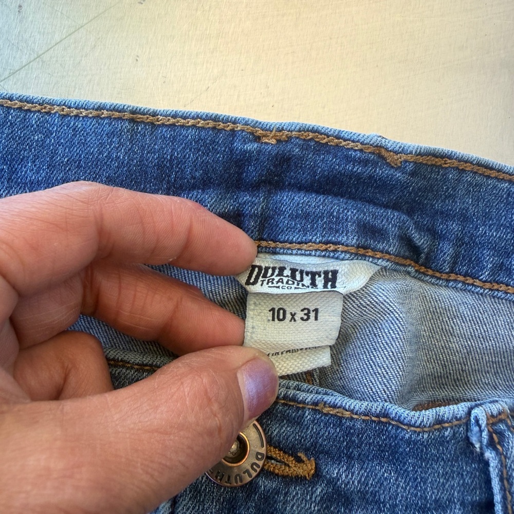 Duluth Trading Co Women's Straight Leg Denim Jeans - Medium Blue